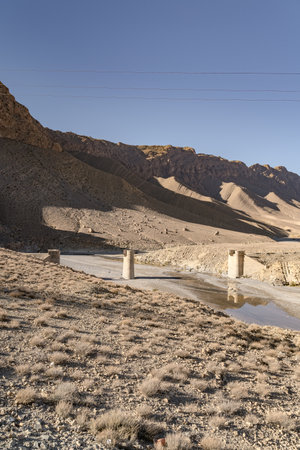 bridge in the Sahara desert in North Africaの写真素材