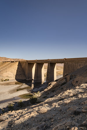 bridge in the Sahara desert in North Africaの写真素材