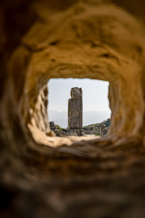 ruins of an ancient Roman city in North Africaの写真素材