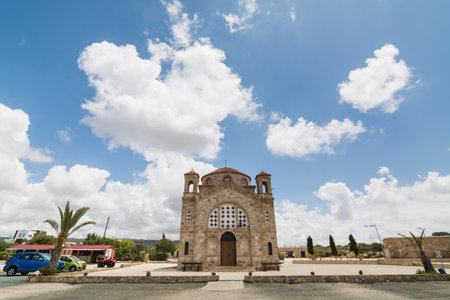 PAPHOS, CYPRUS - MAY 2016: Agios Georgios church in Paphos districtのeditorial素材