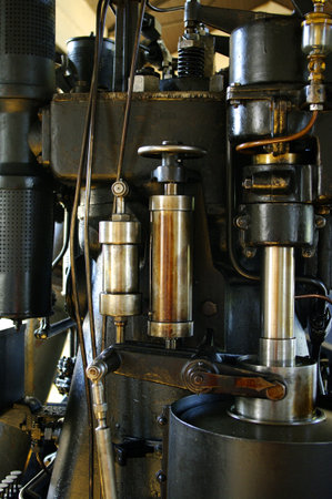 Big diesel engine water pump from 1930の写真素材