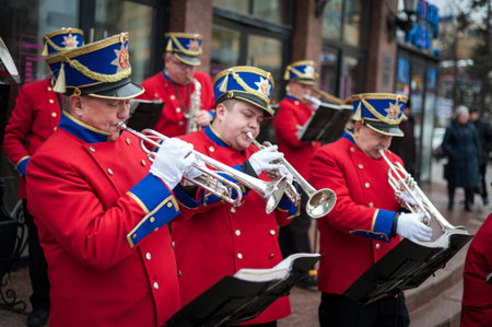 Nizhny Novgorod, Russia-March 9, 2019: In Nizhny Novgorod celebrate the holiday, spring, warmth and...