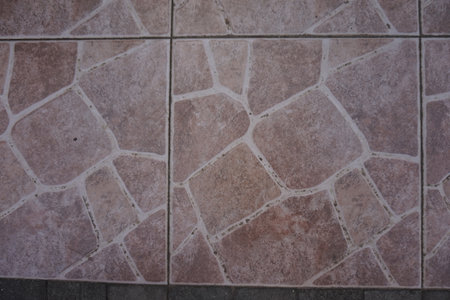 texture of ancient tiles with cracksの写真素材