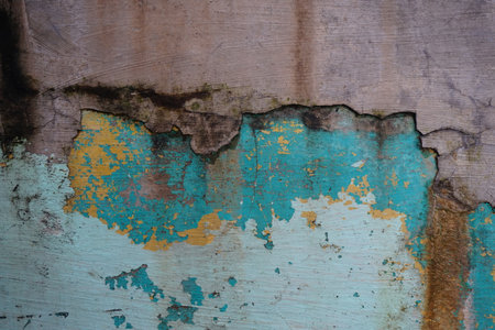 texture of cracked and moldy old wallsの写真素材