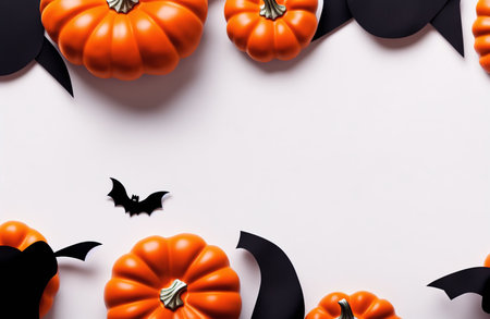 halloween pumpkin set on white backgroundの写真素材