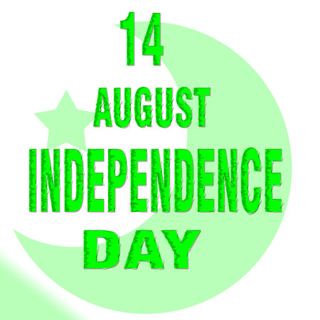 Independence day of Pakistan. text with bright backgroundの写真素材
