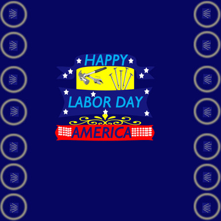 happy labor day in USA. labor day greetings.の写真素材