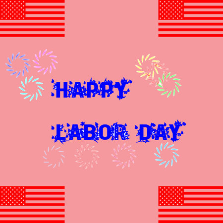 happy labor day in USA. labor day greetings.の写真素材