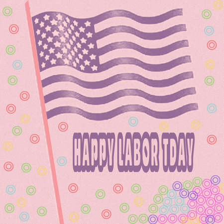 happy labor day in USA. labor day greetings.の写真素材
