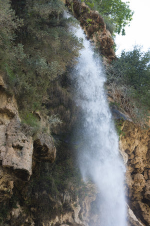 waterfall in the mountains of Spainの写真素材