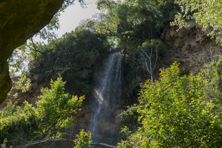waterfall in the mountains of Spainの写真素材