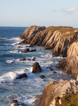 Cliffs and the sea