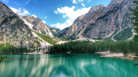 Lake Braiesの写真素材