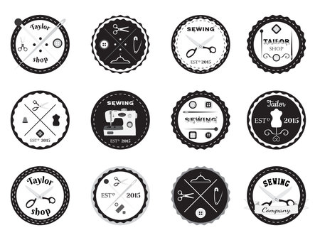 Set of tailor iconsのイラスト素材