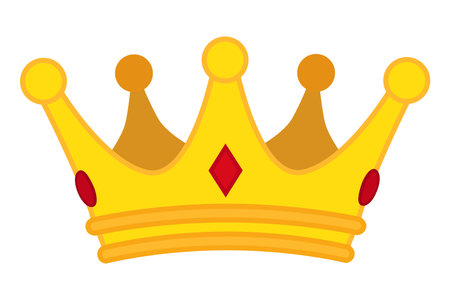 Golden crown cartoon icon.のイラスト素材