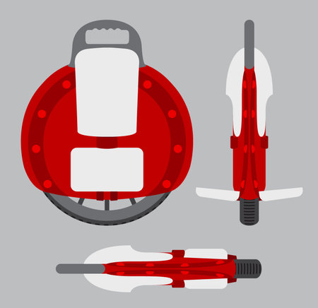 Self balancing electric unicycle concept. illustration for modern urban transportation vehicle.のイラスト素材