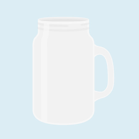 Mason jar in flat vector style. Glass, cup for healthy smoothie.のイラスト素材