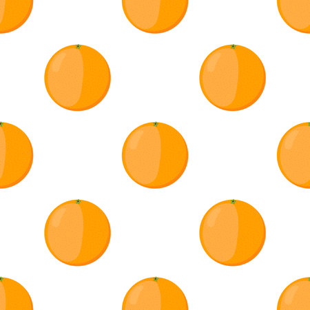 Orange seamless pattern. Cartoon flat style. Vegetarian fresh raw food.のイラスト素材