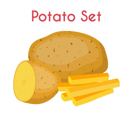 Potatoes setのイラスト素材