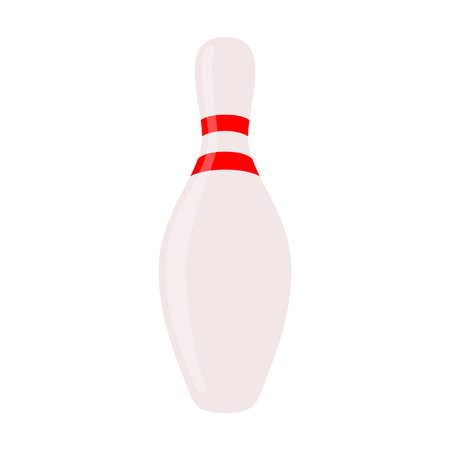 A Vector skittle isolated on white background. Sport equipment concept. Made in cartoon flat styleのイラスト素材