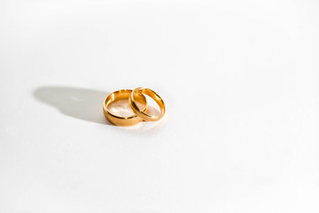 Two wedding ringsの写真素材