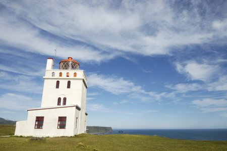 Dyrholaey lighthouse, Icelandの写真素材