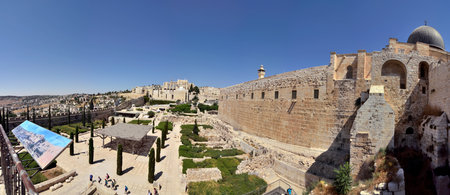 Panoramic view near Old City of Jerusalem, Israel.のeditorial素材