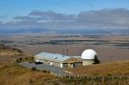 Mount John University Observatory building in NZ.の写真素材