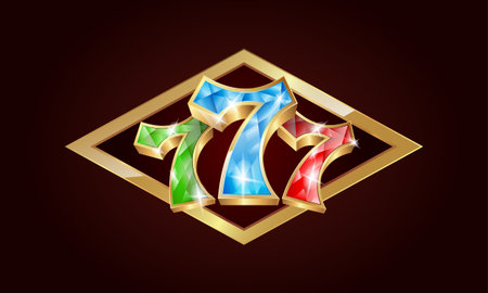 jack pot  777 gems 3d illustrationのイラスト素材