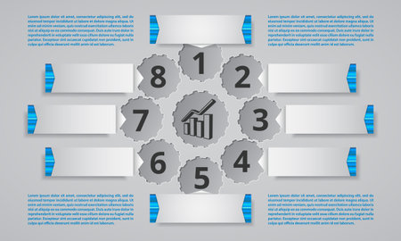 gears business production infographics.のイラスト素材
