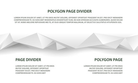 White polygonal seamless divider for website and landing page template.のイラスト素材