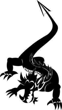 Dragon image outline designのイラスト素材