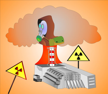 Chernobyl nuclear monster stationのイラスト素材