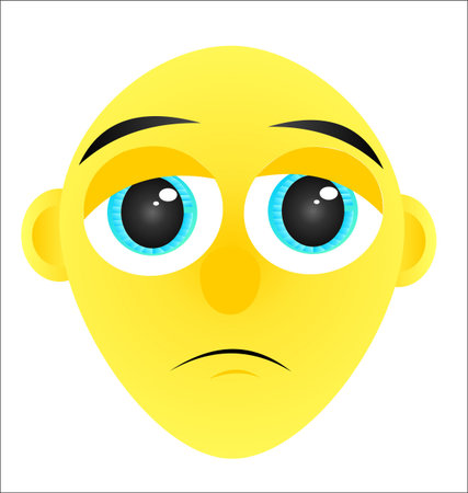 graphic image of smiling human sad angry faceの写真素材