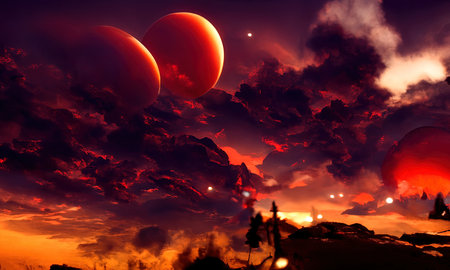 Paintings by AI modelsの写真素材