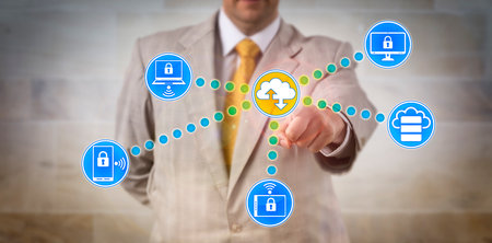 Unrecognizable business manager transferring data between remote devices interlinked within a...