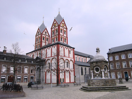 The Church of Saint Bartholemew, Liegeの写真素材