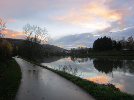 The winter sunsetの写真素材