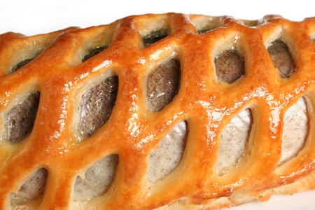 Fish fired with bread and red caviarの写真素材