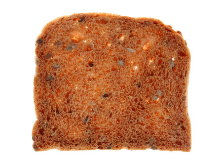 Gray loaf detail isolated on white background