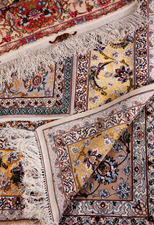 Color textured carpet surface detail specific viewの写真素材