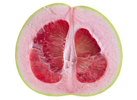 Pomelo green fruit isolated on white background