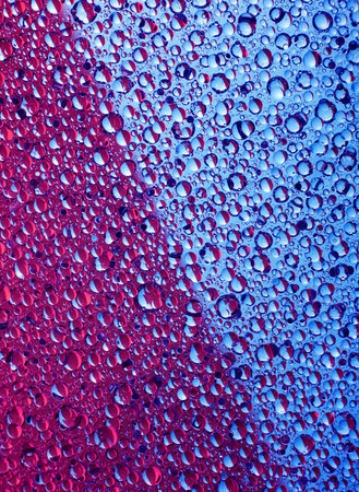 Water bubble in two color background surface macro viewの写真素材