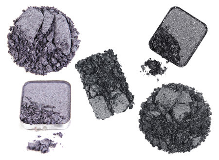 Set eye shadow broken isolated on whiteの写真素材