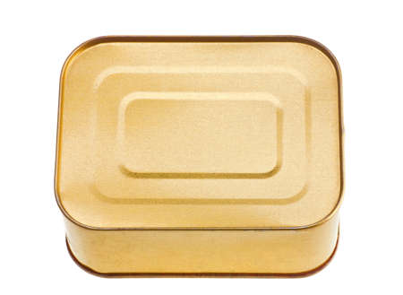 Metal can for presered food on white backgroundの写真素材