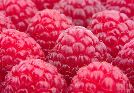 Raspberry fruit closeup view background