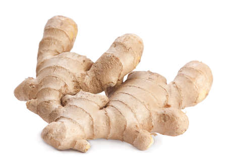 Gringer root closeup isolated on white