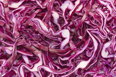 Purple cabbage slice closeup backgroundの写真素材