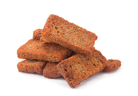 Rye crackers stick isolated on white background
