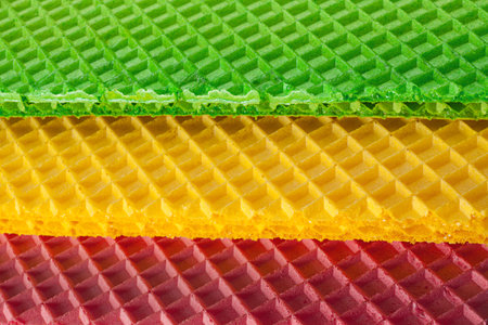 Multicolor wafer textured surface closeup backgroundの写真素材